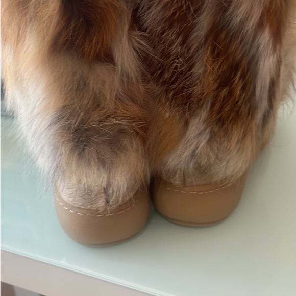 Pajar Tan Faux Fur Trim Lace-Up Ankle Boots - Picture 2 of 7